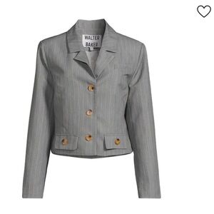Walter Baker NWT Javi Jacket Heather Pinstripe Cropped Blazer size XS